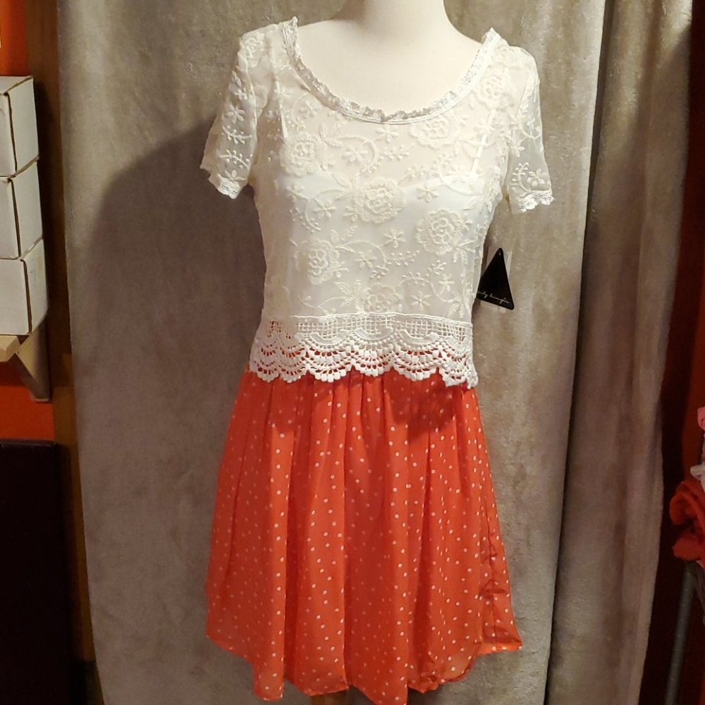 NWT City Triangles Coral Dress Junior's Small New